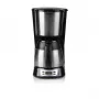 Máquina de café de filtro Domo DO709K — semiautomática, depósito de água de 1 L, jarra de 8 chávenas, LCD, aço inoxidável/preto