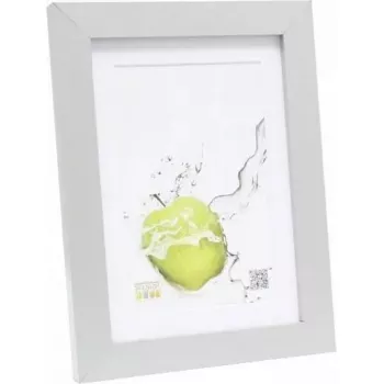 Moldura Deknudt S66KD1 P1 30x40, madeira prateada com passe-partout
