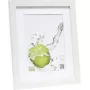 Moldura Deknudt S66KF1 P1 13x18 madeira branca com passe-partout 13x18 cm