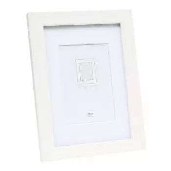 Moldura individual Deknudt S66KF1 P1 branca MDF vidro madeira 30x40