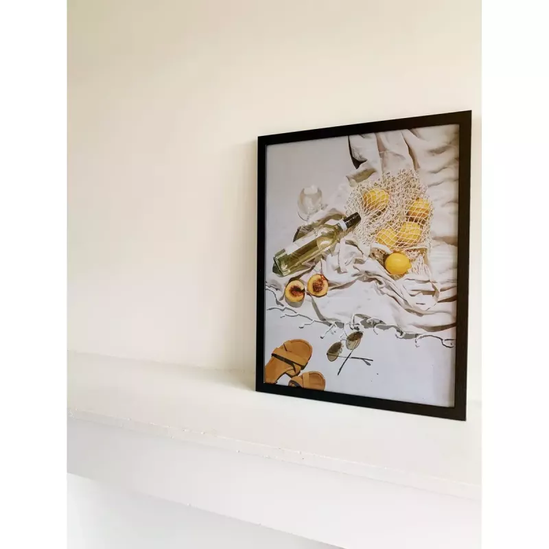Moldura individual Deknudt S44CF2 preta 30X45 vidro MDF