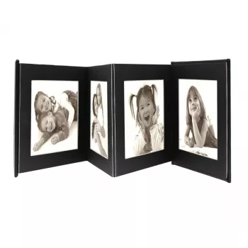 Álbum de fotografias Deknudt Leporello preto 8 folhas 13 x 18 cm