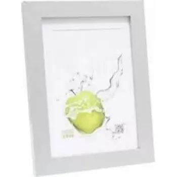 Moldura Deknudt S66KD1 P1 20x30 madeira prateada com passe-partout, para fotografias de 20×30 cm