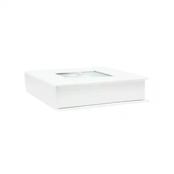 Álbum de fotografias Deknudt S66DJ4 branco caixa de fotografias pele sintética 130 mm