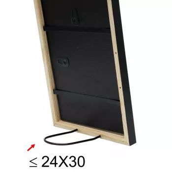 Moldura individual Deknudt S41JL2 preto cartão vidro madeira