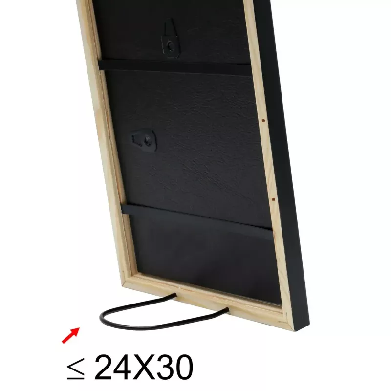 Moldura individual Deknudt S41JL2 preto cartão vidro madeira
