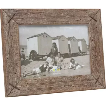 Moldura Deknudt S67TV1 cinzento madeira flutuante para fotografias de 13x18 cm