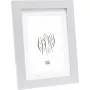 Moldura Deknudt S66KD1 P1 15x20 madeira prateada com passe-partout