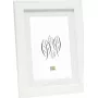Moldura Deknudt S66KF1 P1 15x20 madeira branca com passe-partout
