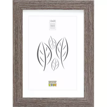 Moldura Deknudt S66KH3 15×20 cm madeira carvalho cinzento com passe-partout