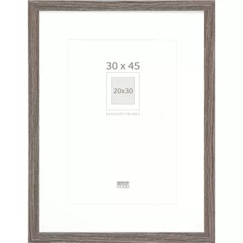 Moldura Deknudt S66KH3 madeira cinzento carvalho 30x45 com passe-partout