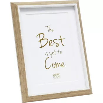 Moldura Deknudt Resin Frame S46WG4 P1 13x18 cm branco natural com passe-partout
