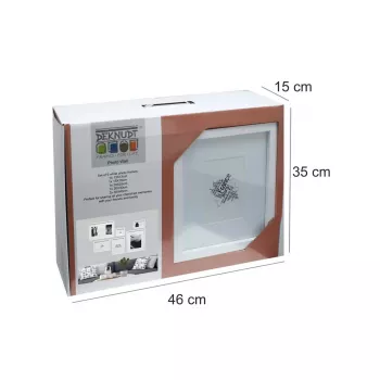 Conjunto de molduras Deknudt S46YK1 branco MDF vidro madeira