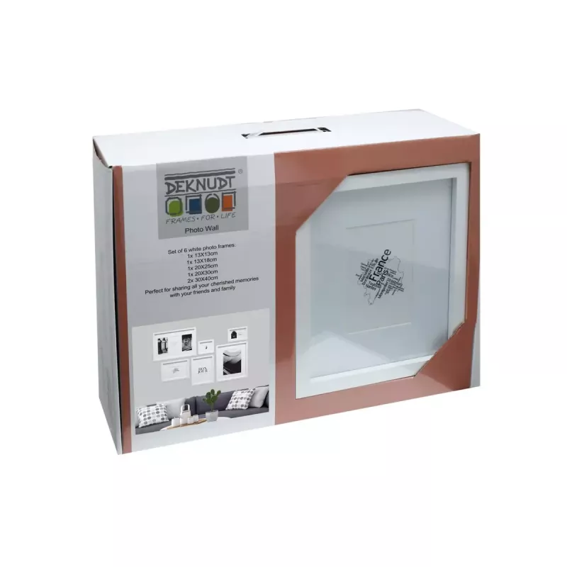 Conjunto de molduras Deknudt S46YK1 branco MDF vidro madeira