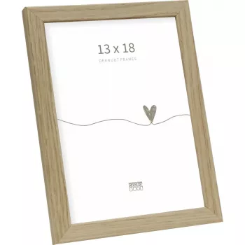 Moldura Deknudt S47CJ1 13x18 cm madeira maciça carvalho — moldura de madeira para formato vertical
