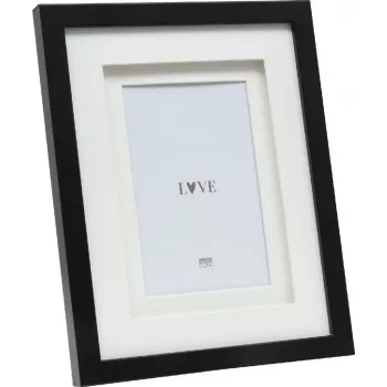 Moldura Deknudt Double Passepartout S65KK2 preto 15x20 cm madeira