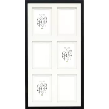 Passe-partout duplo Deknudt para fotografias de 6x10 e 15x10 – preto S65KK2