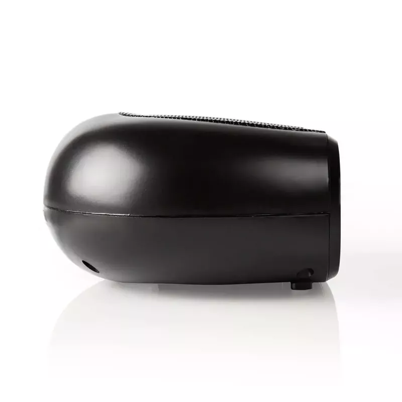 Despertador digital Nedis CLAR001BK — visor LED, oval, 130×60×100 mm, 220–240 V, FM/AM, preto