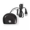 Despertador digital Nedis CLAR001BK — visor LED, oval, 130×60×100 mm, 220–240 V, FM/AM, preto