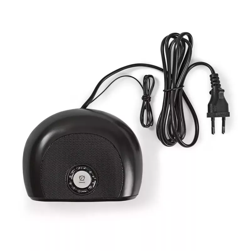 Despertador digital Nedis CLAR001BK — visor LED, oval, 130×60×100 mm, 220–240 V, FM/AM, preto