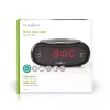 Despertador digital Nedis CLAR001BK — visor LED, oval, 130×60×100 mm, 220–240 V, FM/AM, preto