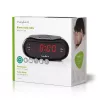 Despertador digital Nedis CLAR001BK — visor LED, oval, 130×60×100 mm, 220–240 V, FM/AM, preto