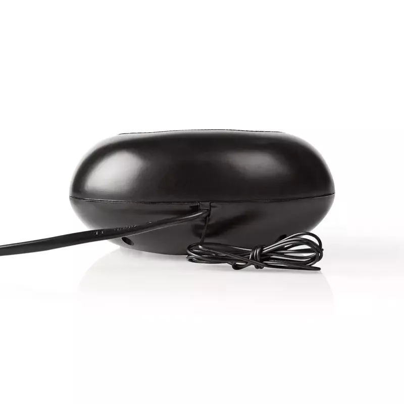 Despertador digital Nedis CLAR001BK — visor LED, oval, 130×60×100 mm, 220–240 V, FM/AM, preto