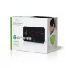 Despertador digital Nedis CLAR002BK — visor LED, AC 220–240V, 130×80×70 mm, preto