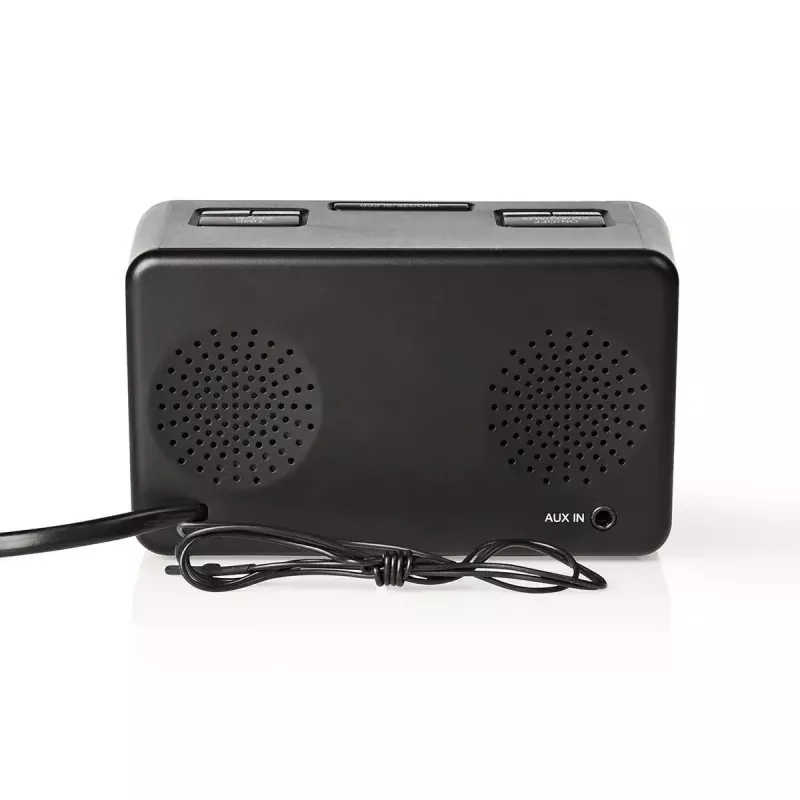 Despertador digital Nedis CLAR002BK — visor LED, AC 220–240V, 130×80×70 mm, preto