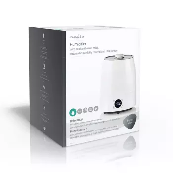 Humidificador Nedis HUMI120CWT — humidificador compacto branco/cinzento