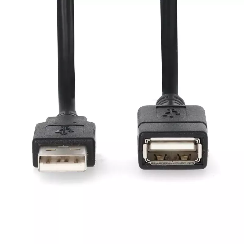 Nedis CCGL60010BK20 Cabo de extensão USB 2.0, A macho para A fêmea, 2 m, preto