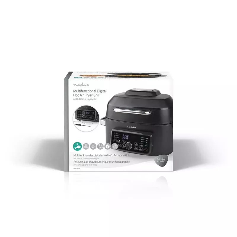 Fritadeira de ar quente Nedis KAAFG600BK 6 L 1660 W preto