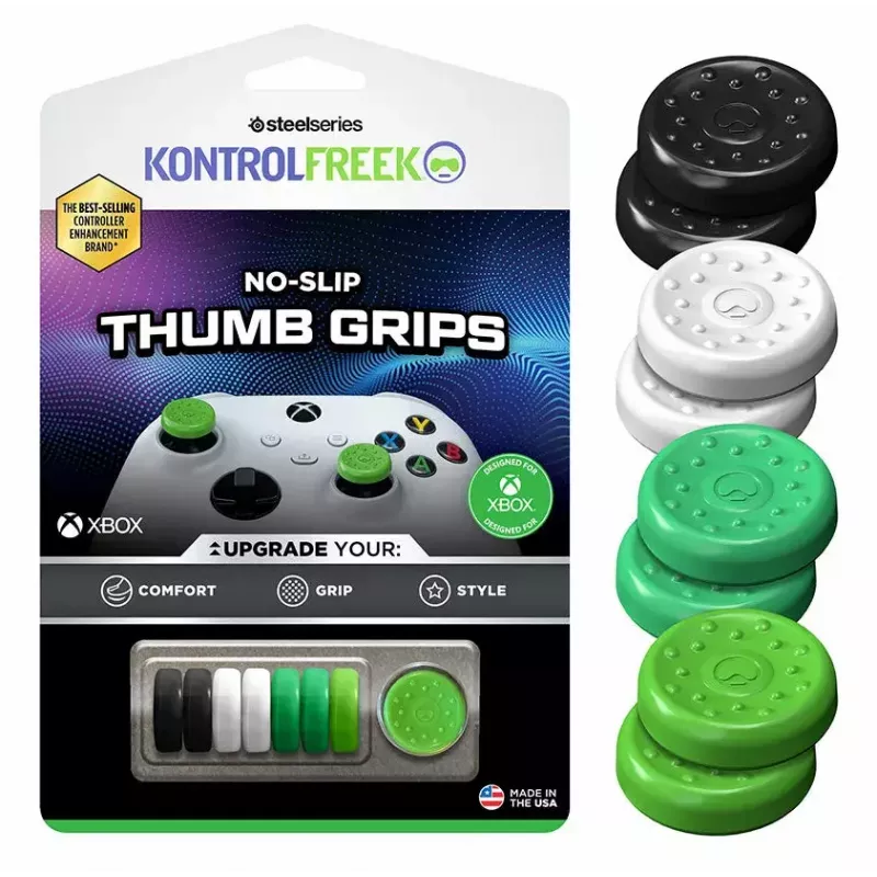 Tampa de grip analógico Steelseries 1020-XBX preto verde branco Xbox 360 One Series S X