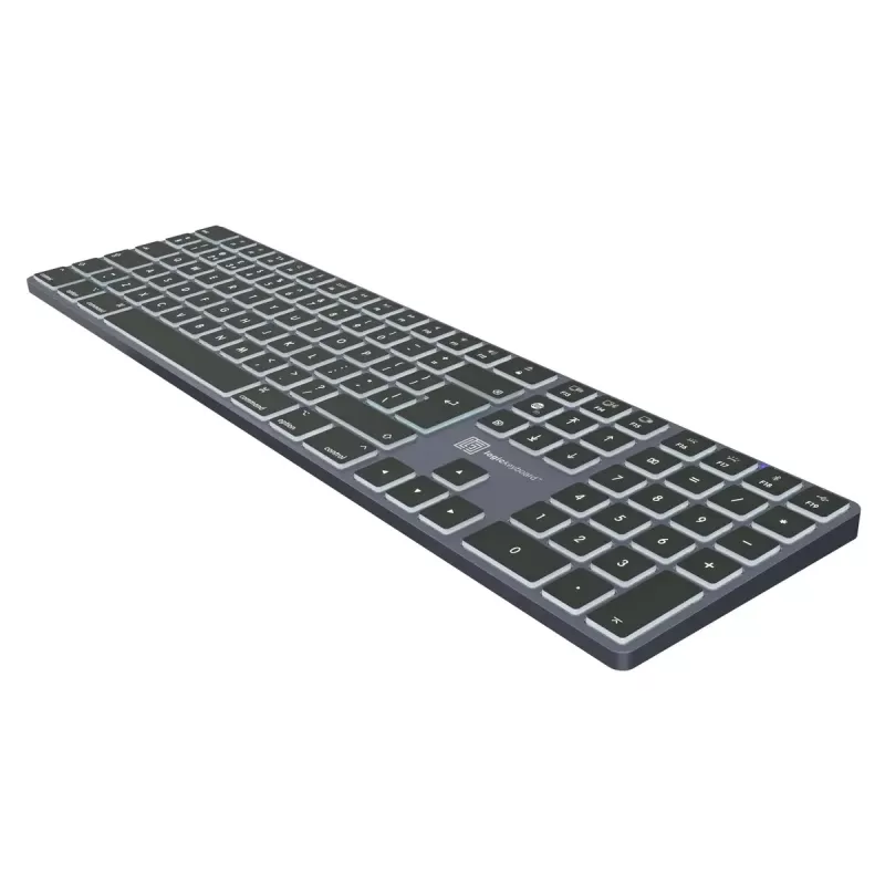 Teclado LogicKeyboard SKB-TM-UK tamanho completo USB + Bluetooth, QWERTY UK English, titanium