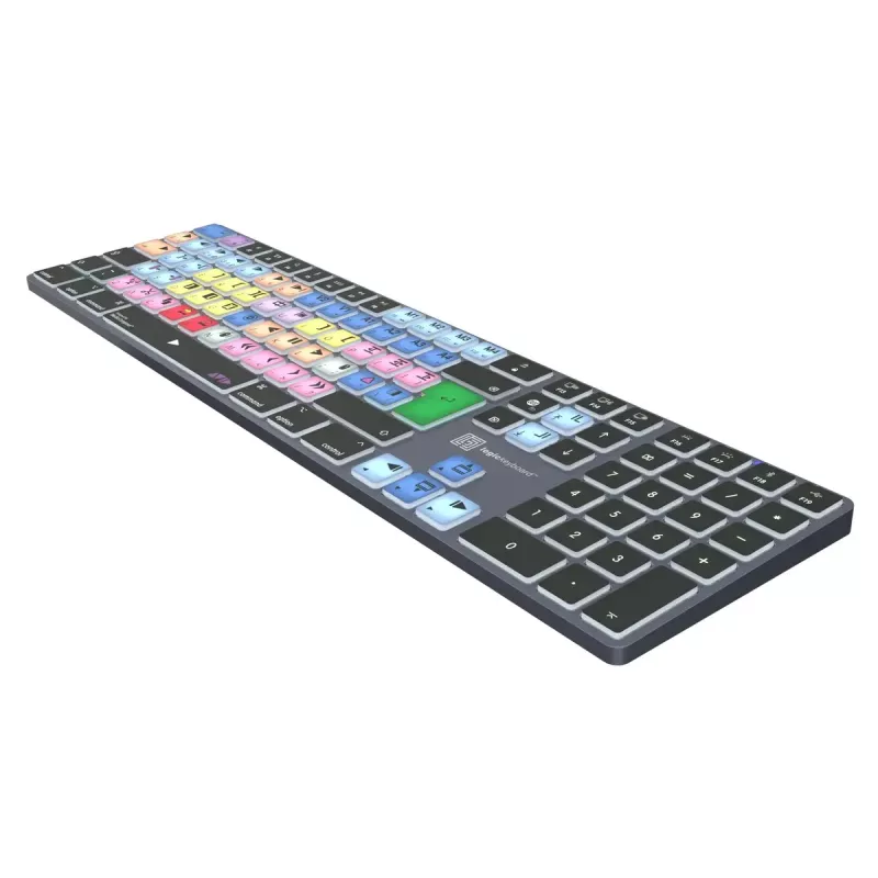 Teclado Bluetooth tamanho completo LogicKeyboard LKB-MCOM4-TM — layout QWERTZ alemão, 109 teclas, titanium cinzento
