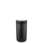 Copo de viagem Stelton To Go Click 200 ml preto aço inoxidável