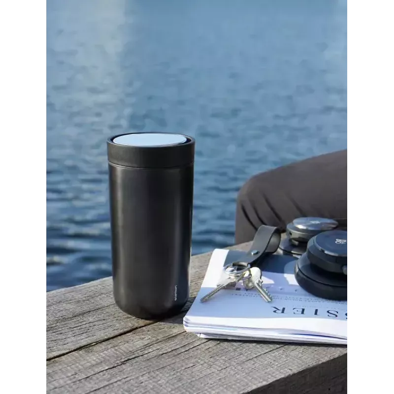 Stelton To Go Click 400 ml preto polipropileno aço inoxidável