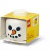 Storage Head Snowman mini de Room Copenhagen – organizador de brinquedos e peças compatível com LEGO, branco