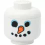 Storage Head Snowman mini de Room Copenhagen – organizador de brinquedos e peças compatível com LEGO, branco