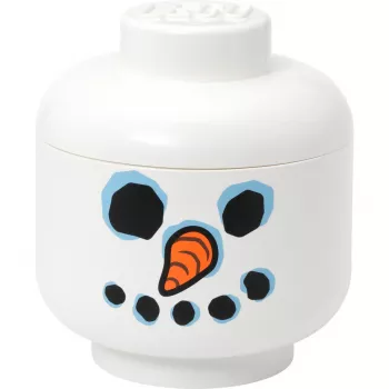 Storage Head Snowman large by room copenhagen — recipiente de armazenamento de brinquedos compatível com LEGO, branco