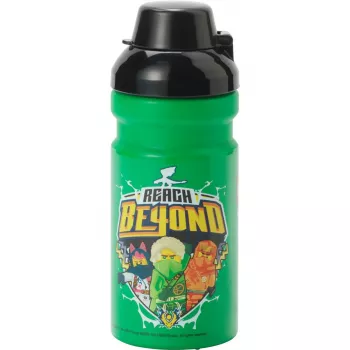 Garrafa de água room copenhagen Ninjago verde — 0,39 L, verde/preto