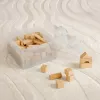 Storage Brick 4 Top Lid Glitter (transparente) de room copenhagen — caixa de armazenamento compatível com LEGO, 4 botões, transparente com brilho