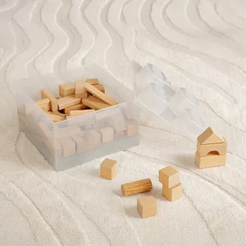Storage Brick 4 Top Lid Glitter (transparente) de room copenhagen — caixa de armazenamento compatível com LEGO, 4 botões, transparente com brilho