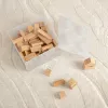 Storage Brick 4 Top Lid Glitter (transparente) de room copenhagen — caixa de armazenamento compatível com LEGO, 4 botões, transparente com brilho