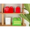 Storage Brick 4 tampa Translucent (verde-claro/transparente) de room copenhagen – recipiente de armazenamento de plástico compatível com LEGO