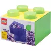 Storage Brick 4 tampa Translucent (verde-claro/transparente) de room copenhagen – recipiente de armazenamento de plástico compatível com LEGO