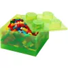 Storage Brick 4 tampa Translucent (verde-claro/transparente) de room copenhagen – recipiente de armazenamento de plástico compatível com LEGO