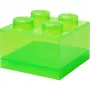 Storage Brick 4 tampa Translucent (verde-claro/transparente) de room copenhagen – recipiente de armazenamento de plástico compatível com LEGO