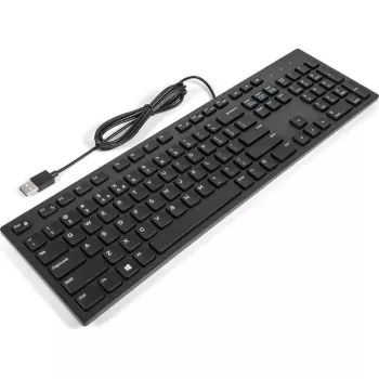 Teclado multimédia USB com fios Dell KB216 – 104 teclas, layout básico, ligação USB