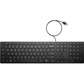 Teclado com fios HP 320K WD L96909-031, layout UK